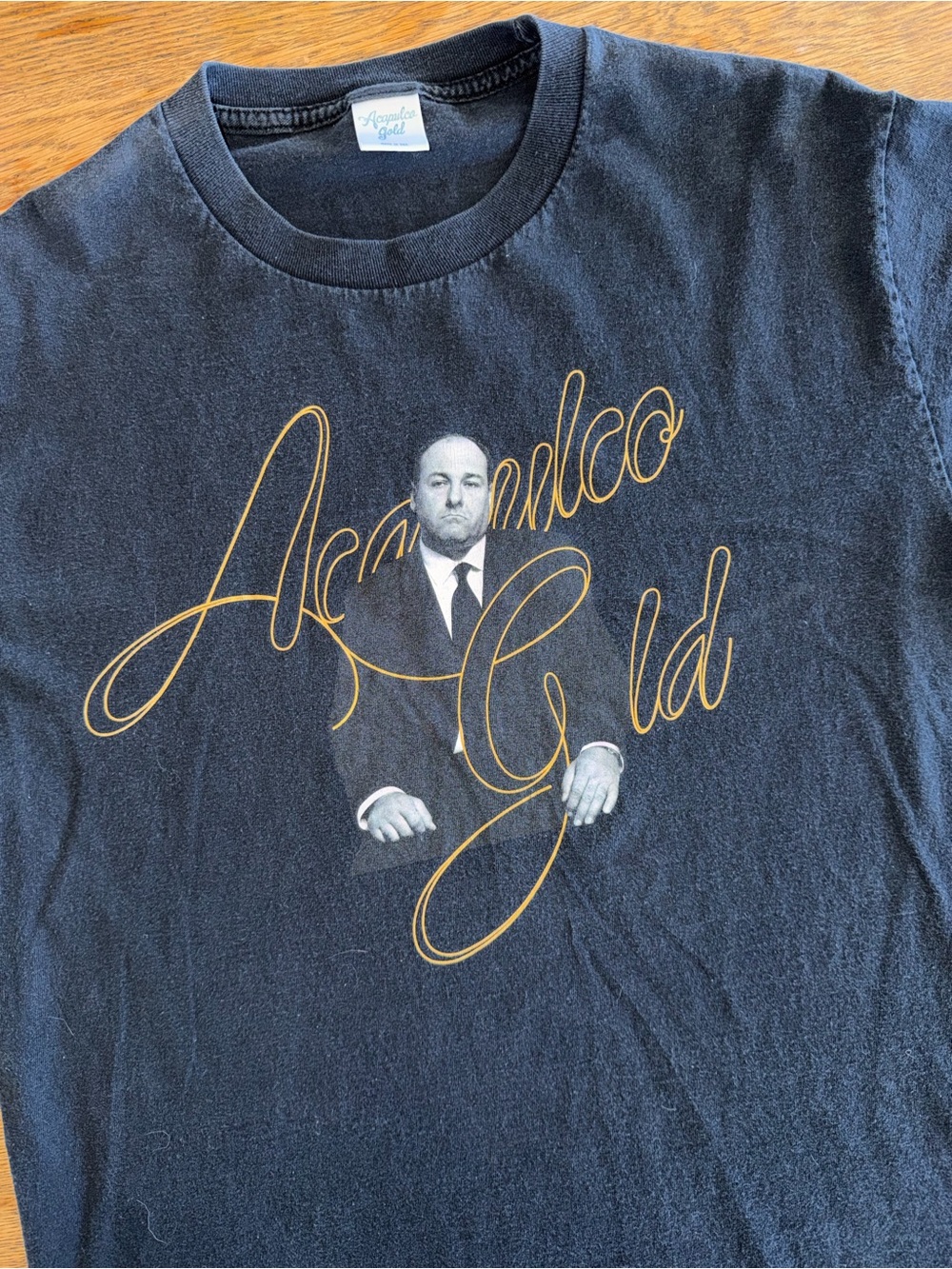 Black 'Acapulco Gold' Script Graphic Tee